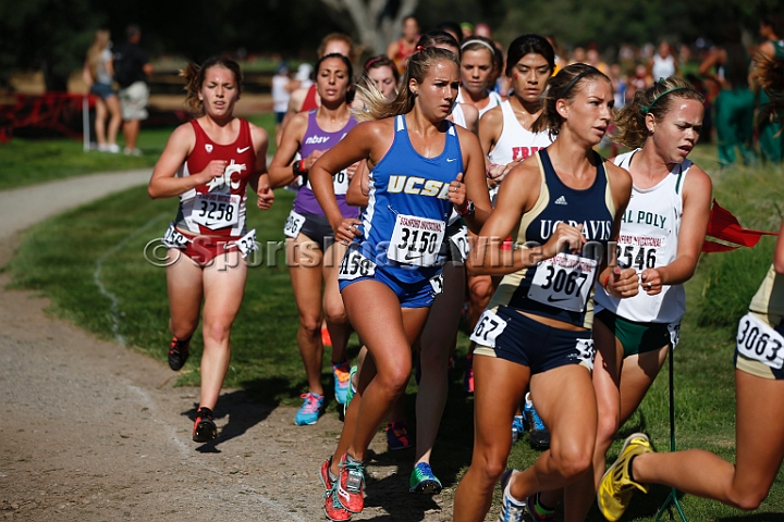 2014StanfordCollWomen-081.JPG - College race at the 2014 Stanford Cross Country Invitational, September 27, Stanford Golf Course, Stanford, California.